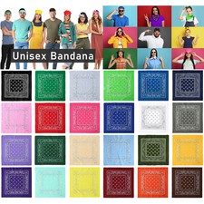 12 Pack Bandanas Multipurpose Cotton Novelty Paisley Bandana Headband Men Women picture