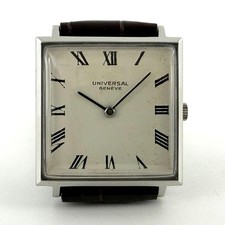 VINTAGE 1966 UNIVERSAL GENEVE CARREE ULTRA-SLIM SQUARE 842113/03 WATCH RUNNING picture