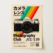 Canon AE-1 Camera Vintage Photography Poster Retro Wall Art Print picture