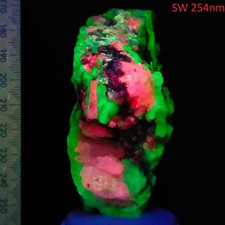 Watermelon Chalcedony Calcite SW fluorescent mineral specimen Nebraska US 0.25kg picture