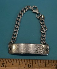Silver ID Bracelet Sterling .925 Heavy and Very Nice picture