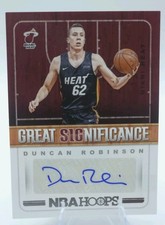 2018-19 Panini NBA Hoops Great SIGnificance Duncan Robinson #GS-DR picture