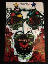 Fearsome Figures Terrifier 3 8x cast signed 11x17 photo W/Beckett witness COA picture