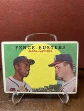 1959 Topps #212 Fence Busters Hank Aaron Eddie Mathews  picture