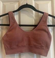 Aerie Real Good Bra ribbed size medium pink dusty rose picture