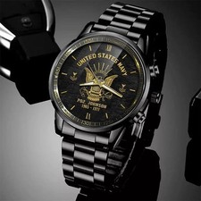 Personalized US Navy Veteran Watch, Military Watch, Proud Veteran Gift for Men picture