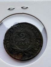 🔥 VINTAGE FIND - 1864 Two Cent Piece US Coin 2 Cent Shield Civil War Era Coin picture