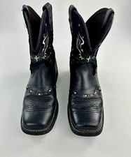 Justin Gypsy Women's 9 Western Cowboy Boots Cowgirl Black  Pull On L9977 picture