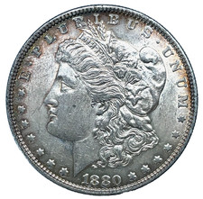 1880-O Morgan Silver Dollar Toned AU-UNC. $1 U.S Coin # 3082 picture