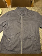 Vintage Tommy Hilfiger Y2K Jacket Mens M Blue Cotton Harrington picture