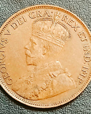 Canada 1918 George V Small Cent One Cent Bronze KM#21 Dot after IND picture