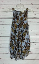 Easel Anthropologie Women's S Small Blue Sleeveless Spring Summer Boho Tunic Top picture