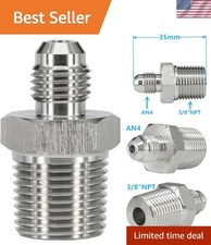 Dsnaduo 4AN AN4 Male Flare to 3/8 NPT Pipe Stainless AN4-3/8