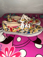Vans Authentic x Disney Princess Multicolor Canvas Lace-Up Sneakers Men US 9 picture