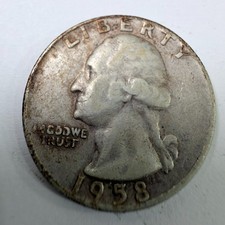 1958 D Washington Silver Quarter, Actual 90% Silver Coin Shown #12340 picture