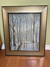 Original Oil Painting By Jerrie Glasper Of Jackson, MS Wildlife Refuge Ducks picture