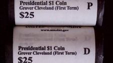 2012 (P&D) Grover Cleveland 2nd Presidential Dollar U.S. Mint Rolls 50 $1 Coins picture