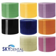 DENTAL BARRIER FILM 4X6 1200 PERFORATED PLASTIC ROLL BLUE CLEAR PINK BLACK picture