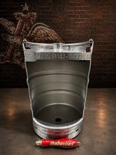 Handmade Budweiser Beer Keg Urinal – Stainless Steel – LED Ready picture
