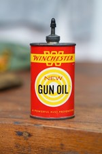 Vintage Winchester Gun Oil Can Lead Top Gas Oil Advertising Handy Oiler picture