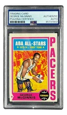 George McGinnis Signed 1974/75 Topps #220 Pacers Trading Card PSA/DNA picture