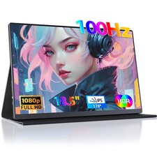100Hz Portable Monitor 18.5'' 1080P Second Screen Display For Computer PC Game picture
