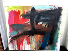 HUGE ORIGINAL ART ABSTRACTION SURREALISM STEVEN GILBERT OIL PAINTING picture