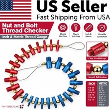 Nut and Bolt Thread Checker Inch & Metric Thread Gauge Nut and Bolt Size Gauge picture