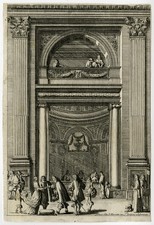 Antique Master Print-ARCHITECTURE-DESIGN-GATE-ENTRY-Le Pautre-c. 1650 picture