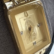 Bulova Lady Nuestra Señora De Guadalupe womens Diamond 97p140LG *CHIP CRYSTAL picture