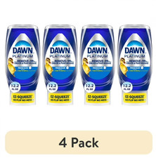 (4 pack) Dawn Platinum EZ-Squeeze Dish Soap, Fresh Rain, 12.2 oz โ Grease Remova picture