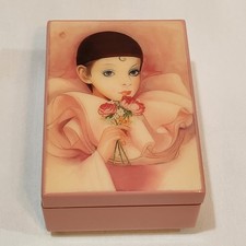 Vintage Westland Music Box Pierrot Love Style Taiwan Works picture