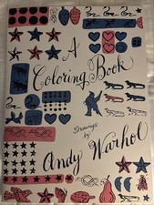 Andy Warhol A Coloring Book 1990 First Edition Drawings Simon & Schuster picture