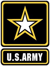 US Army Logo Star Military Decal Sticker Car Truck 5x3.7 picture