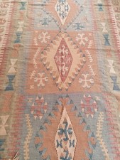 Gorgeous Vintage Handmade Wool Kayseri Kilim Rug (107 cm x 160 cm) picture
