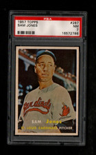 Sam Jones #287 1957 Topps Baseball Card - Graded PSA 7 NM picture