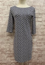 Saint James Womens Nautical Print Dress Boat Neck US 6 Preppy French Chic Blue picture