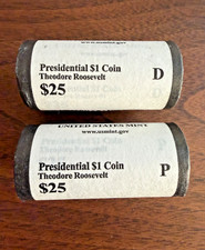 2013 P&D - Theodore Roosevelt Presidential Dollar - U.S. Mint Rolls (2 Rolls) picture