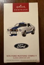 2026 Hallmark Ornament:  1976 Ford Classic Mustang Cobra II Metal Ornament picture