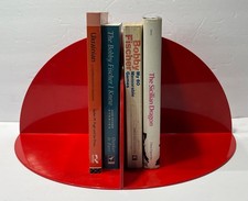 Set of 2 Vintage Kartell Red Bookends Mod 4910 Giotto Design Stoppino picture