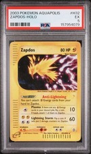 2003 POKEMON AQUAPOLIS #H32 ZAPDOS-HOLO PSA 5 picture