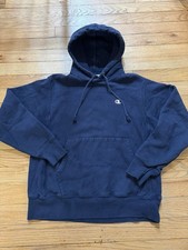 Vintage 90s Champion Reverse Weave Hoodie Mens MNavy Blue Sweatshirt Mexico picture