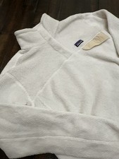 Patagonia Jacket Womens XL White Fleece Pullover Re-tool Snap-T 25442 picture