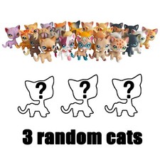 3pcs Littlest pet shop Toys bobble head short hair cats girls Gen 3 little pets picture