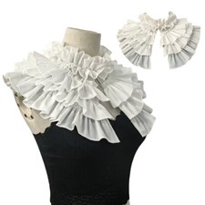 Victorian Layered Ruffle Detachable False Collar Women Renaissance  Neckwear picture
