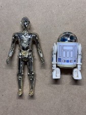 Lot Of TWO Vintage 1977 Star Wars C3PO & R2D2 R2 D2 Action Figures Hong Kong picture
