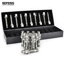 20Pc BONOSS Silver Titanium Lug Studs Bolt M14x1.25 Cone for BMW X3M X5 X5M XM picture