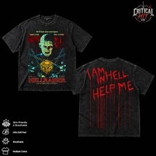 Hellraiser Pinhead Vintage Washed T Shirt, Pinhead Cenobite Horror Movie Merch, picture