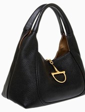 Gucci Women’s Black Hobo Bag Top Handle Gold HW Logo Accent, Coin Purse picture