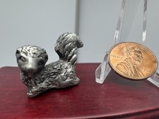 Vintage Artisan Cast Metal Miniature Skunk Dollhouse Figurines & Miniatures 1:12 picture